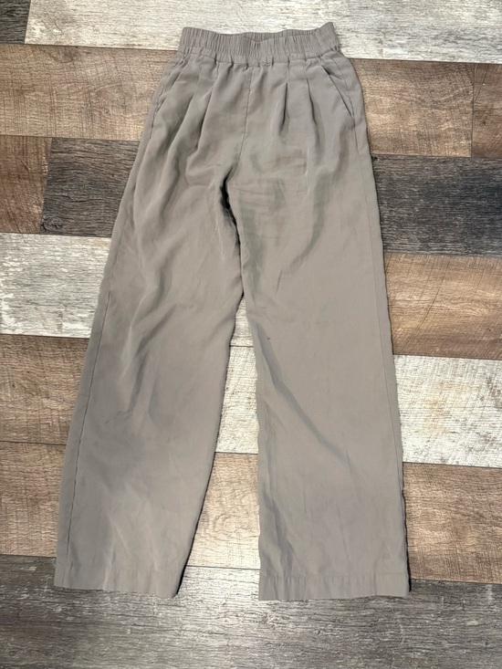 Dynamite Pants - Dynamite Elastic Waist Straight-Leg Chinos in Taupe Gray